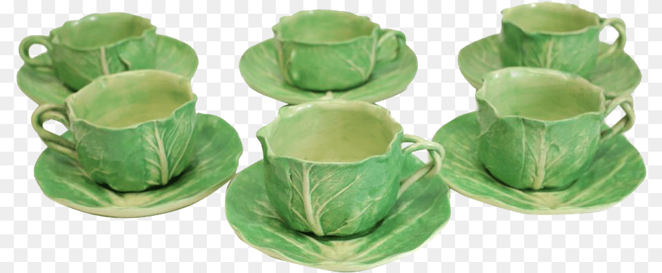Lettuce Tea Cup, Art, Plant, Porcelain, Pottery Png Image