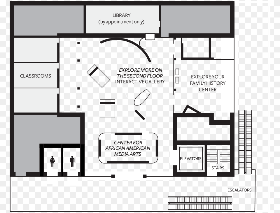 Level 2 Floor Map African American Museum Floor Plan, Chart, Diagram, Plot, Scoreboard Png
