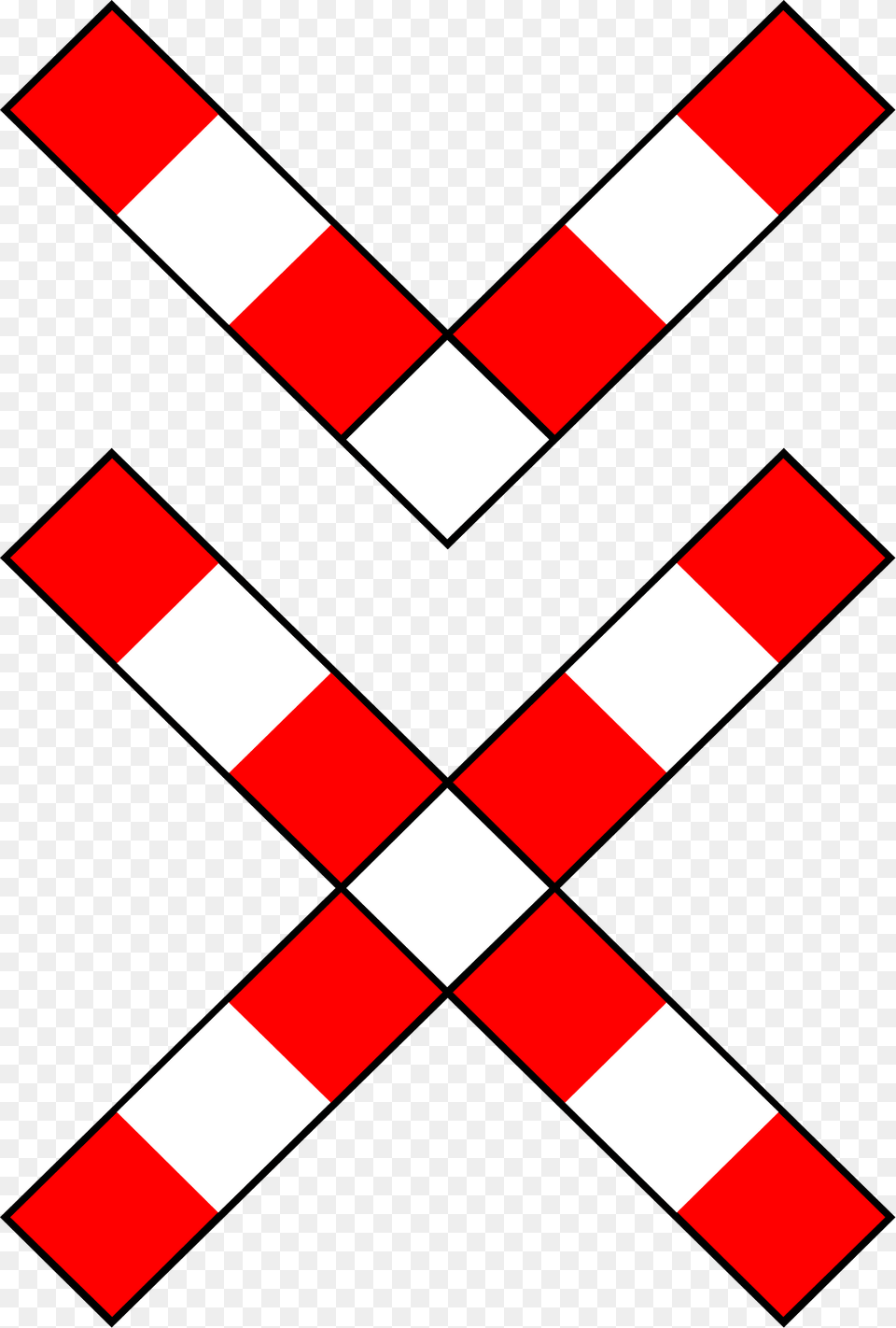 Level Crossing Multiple Tracks Sign In Belgium Clipart, Fence, Flag Free Png