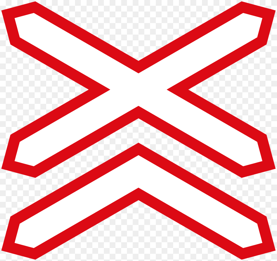 Level Crossing Multiple Tracks Sign In Liberia Clipart, Symbol, Dynamite, Weapon Png Image