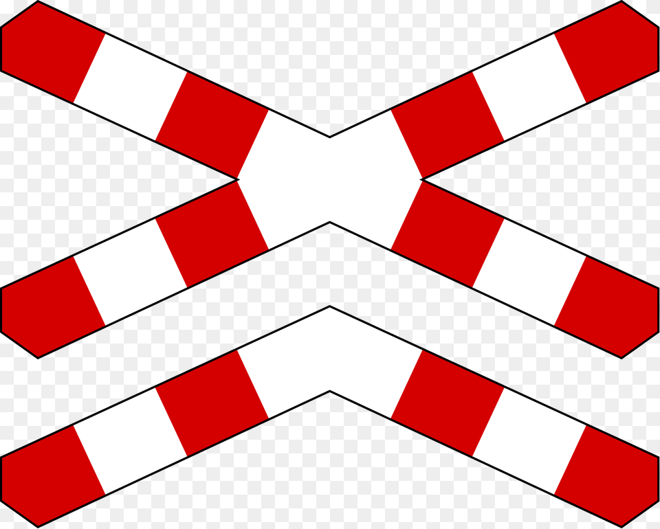 Level Crossing Multiple Tracks Sign In Poland Clipart, Fence, Flag Png Image