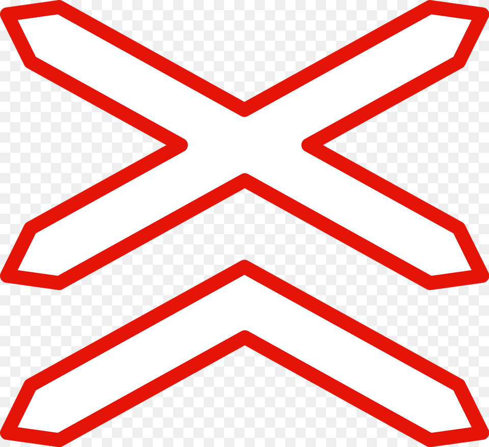 Level Crossing Multiple Tracks Sign In Spain Clipart, Symbol, Dynamite, Weapon Free Transparent Png