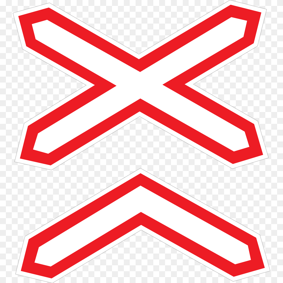 Level Crossing Multiple Tracks Sign In Ukraine Clipart, Symbol Png Image