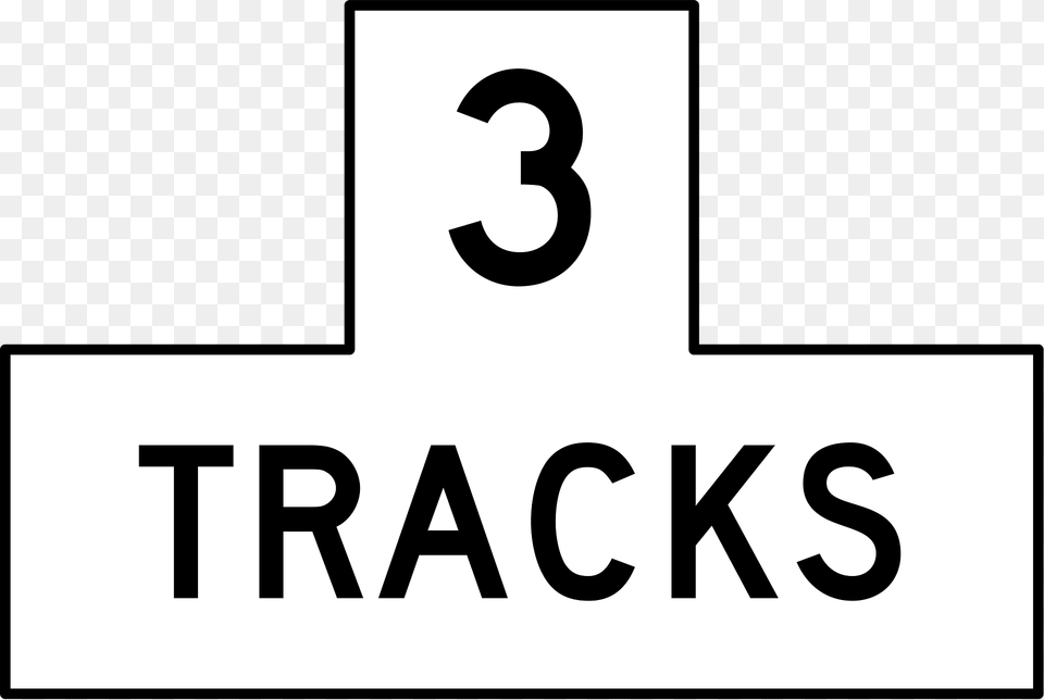 Level Crossing Multiple Tracks Sign In United States Clipart, Symbol, Text, Number Png Image