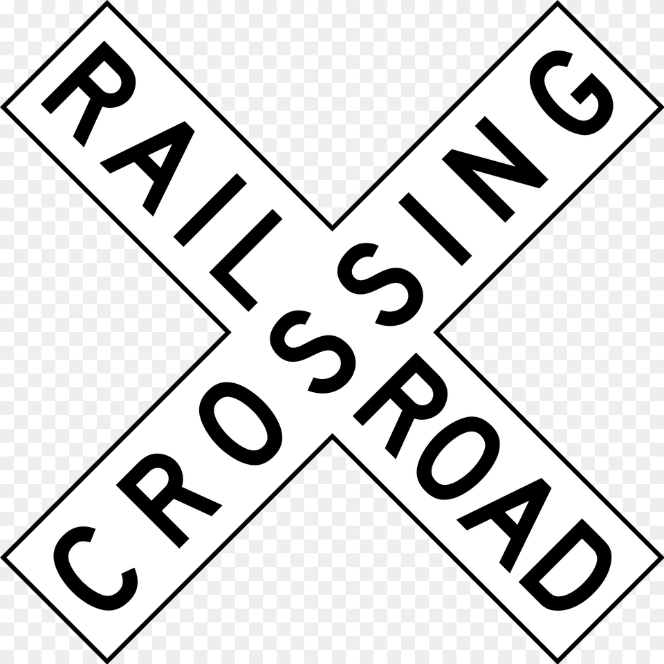 Level Crossing Multiple Tracks Sign In United States Clipart, Symbol, Scoreboard, Text Png Image