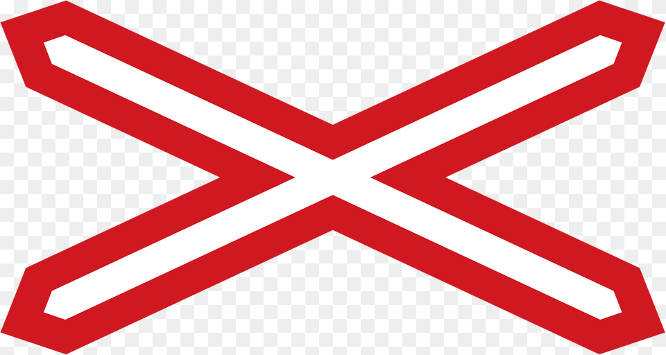 Level Crossing One Track Sign In Czech Republic Clipart, Symbol Free Transparent Png
