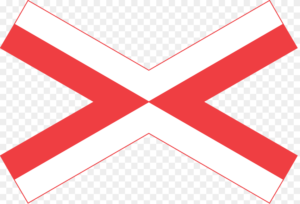 Level Crossing One Track Sign In Denmark Clipart, Flag Png Image