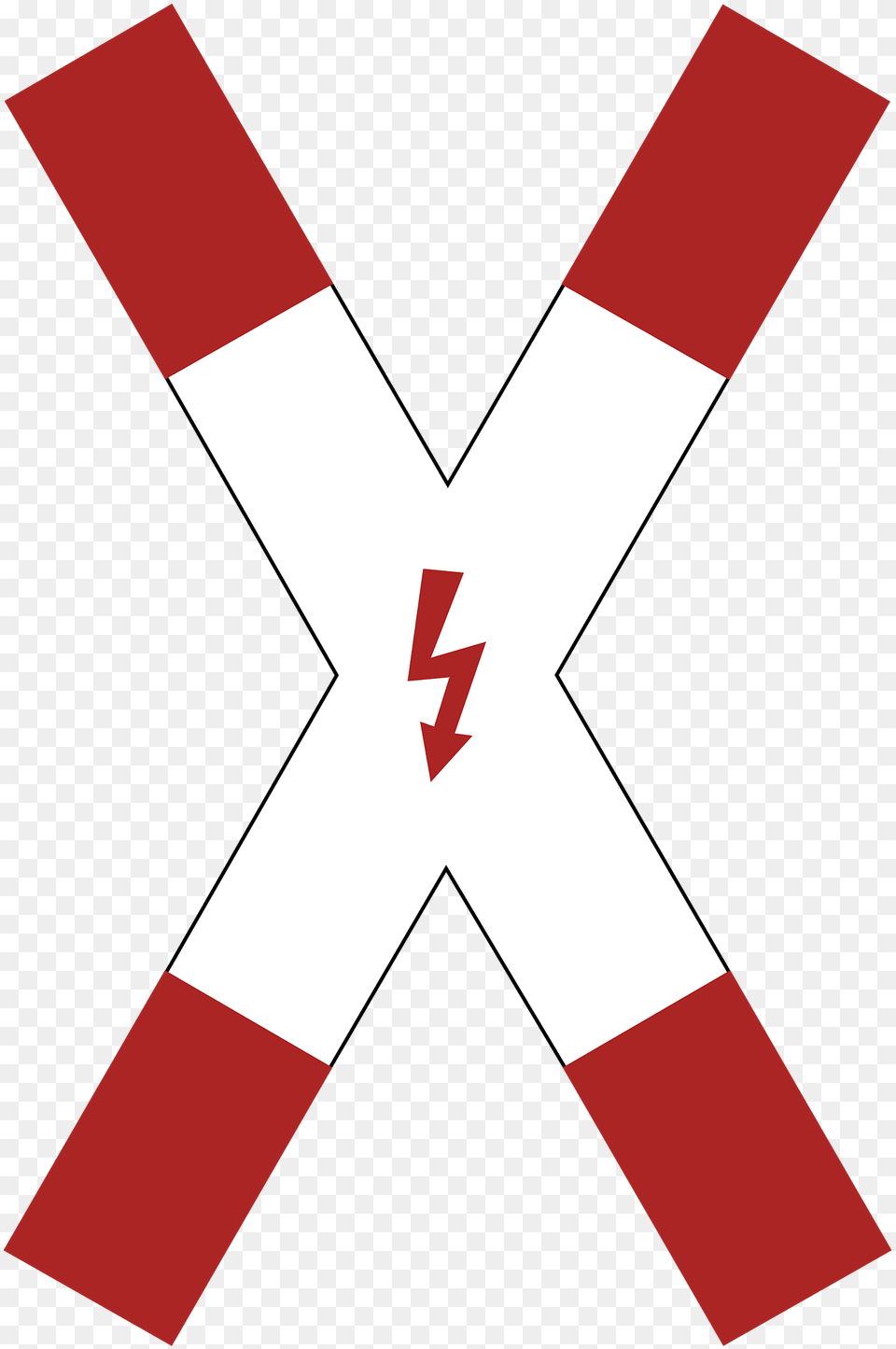 Level Crossing One Track Sign In Germany Clipart, Symbol Free Transparent Png