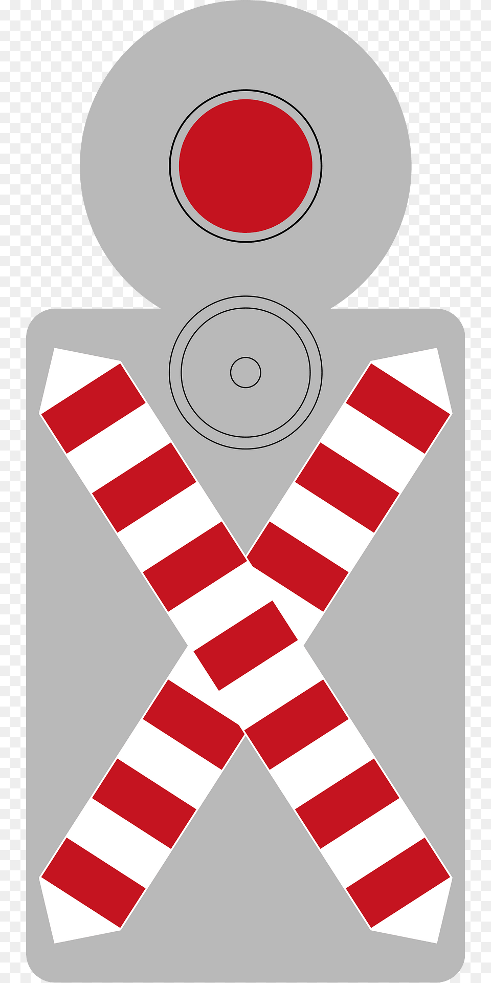 Level Crossing Without Gates And With A Flashing Red Warning Light Single Track Clipart, Accessories, Formal Wear, Tie Free Png