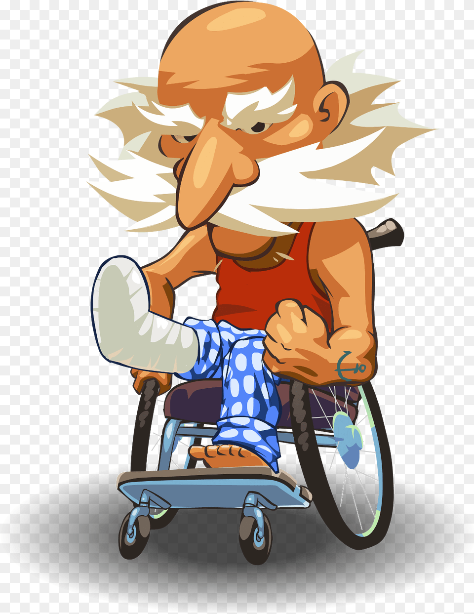 Level Full Of Undead Wheelchair Grandpa, Furniture, Chair, Baby, Person Free Png