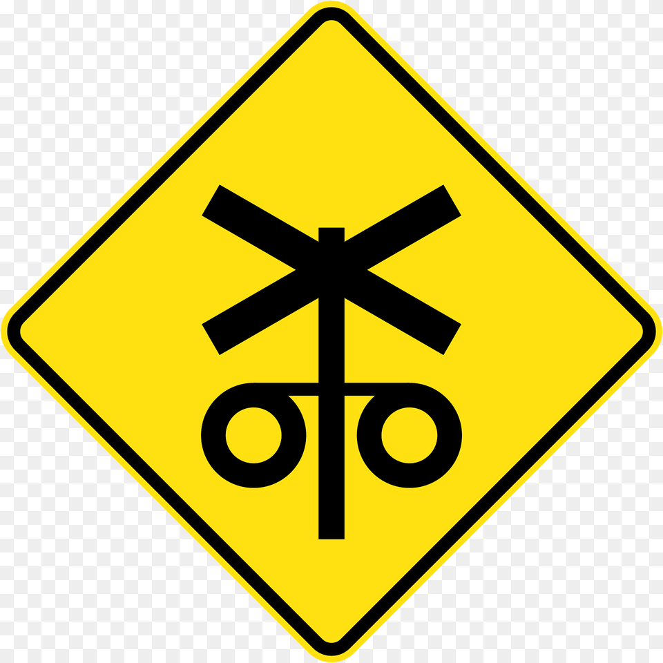 Level Railroad Crossing With Barriers Ahead Sign In Australia Clipart, Symbol, Road Sign Png