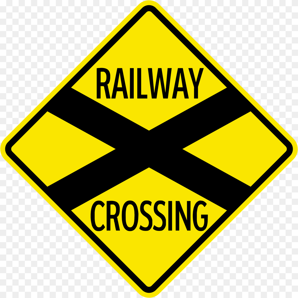 Level Railroad Crossing With Barriers Ahead Sign In Jamaica Clipart, Symbol, Road Sign Free Png Download