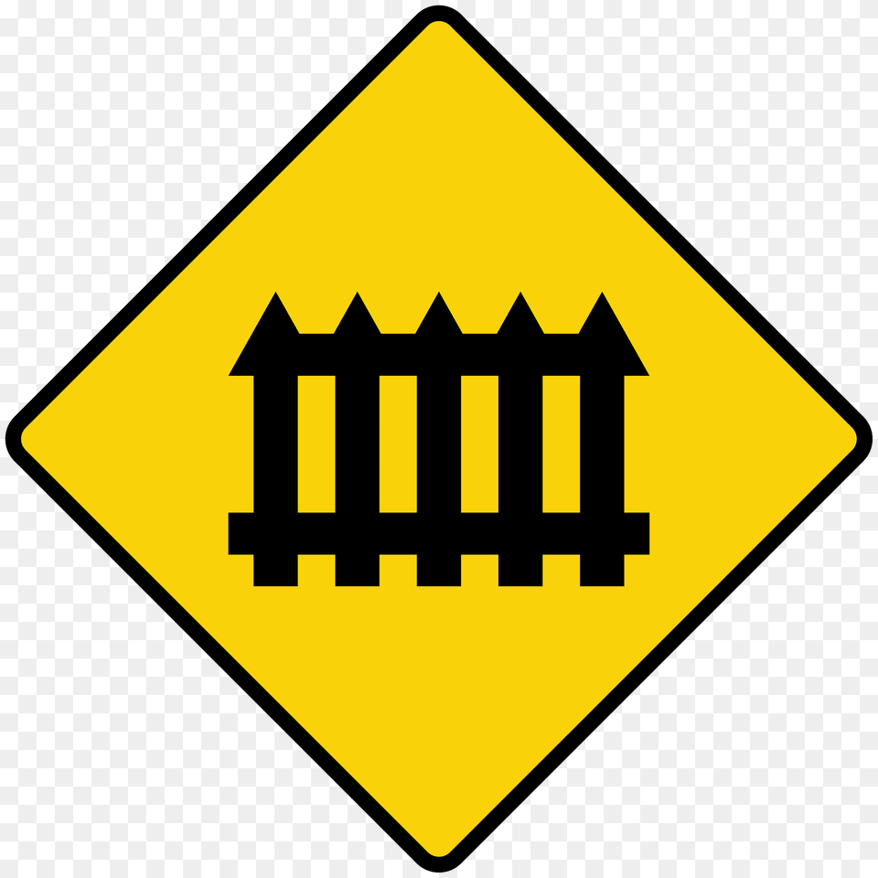 Level Railroad Crossing With Barriers Ahead Sign In Liberia Clipart, Symbol, Road Sign Png