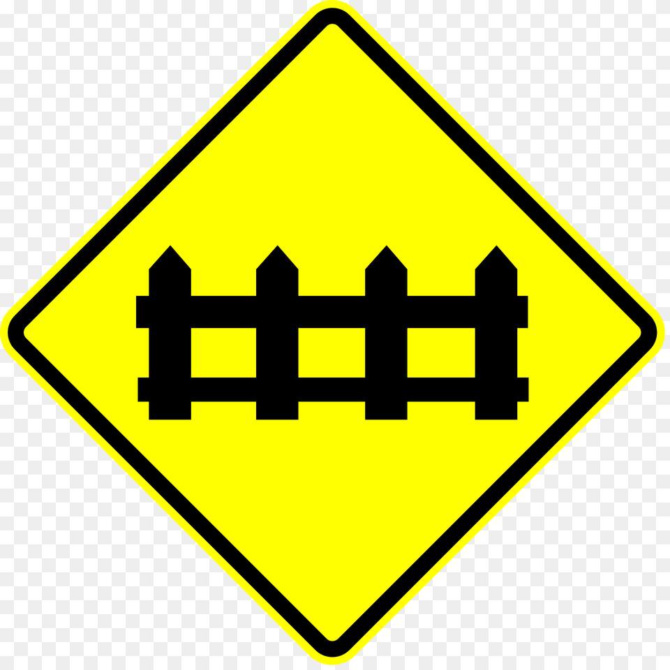 Level Railroad Crossing With Barriers Ahead Sign In Panama Clipart, Symbol, Road Sign, Blackboard Free Transparent Png