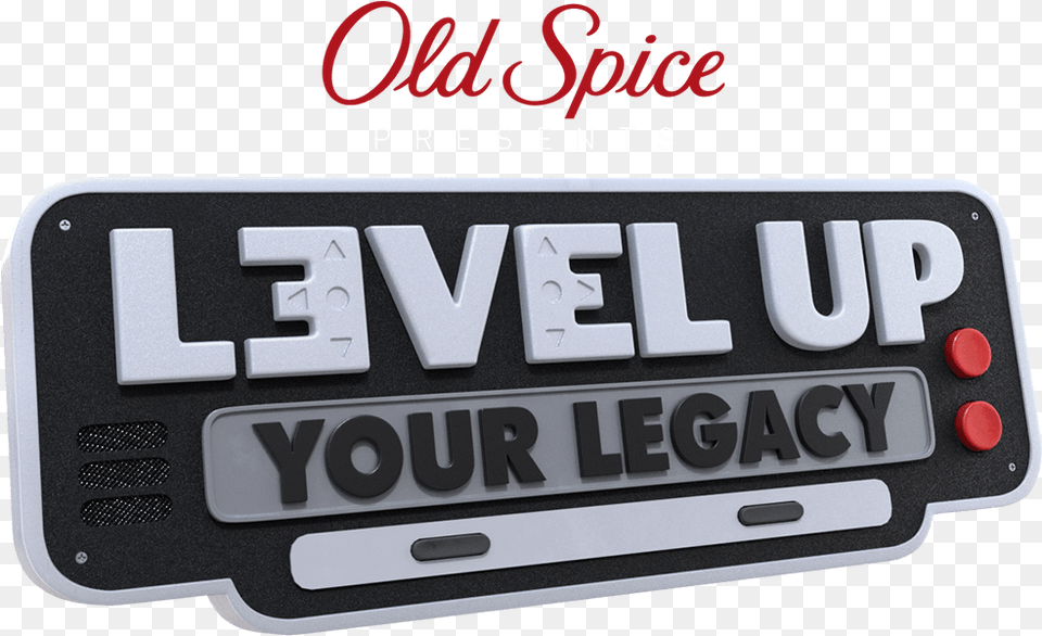 Level Up Your Legacy Powered Old Spice Level Up Your Legacy, License Plate, Transportation, Vehicle, Text Free Png