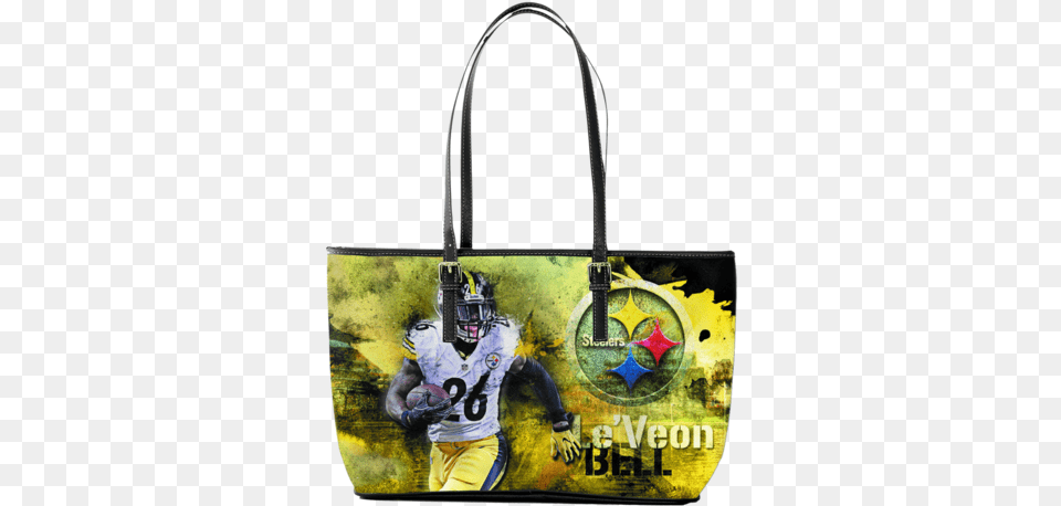 Leveon Bell Cool Large Leather Tote Autism Leather Tote Bag, Accessories, Handbag, Purse, Person Png Image
