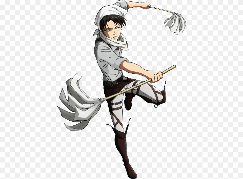 Levi Ackerman Cleaning, Book, Comics, Publication, Person Free Png