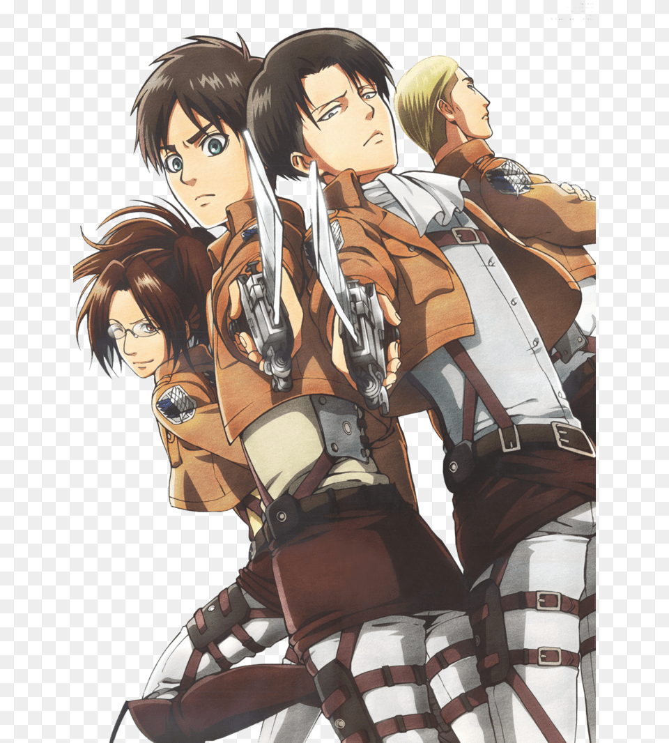 Levi Eren And Hanji, Publication, Book, Comics, Adult Free Png Download