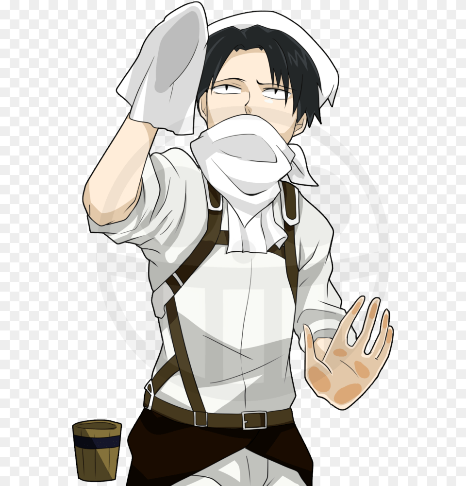 Levi No Dust In My House Peeker Hentaku Anime Stickers Fictional Character, Book, Comics, Publication, Baby Free Png