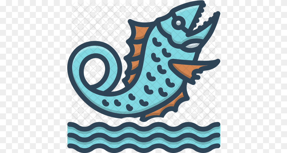 Leviathan Icon Of Colored Outline Style Leviathan Icon, Pattern Free Transparent Png