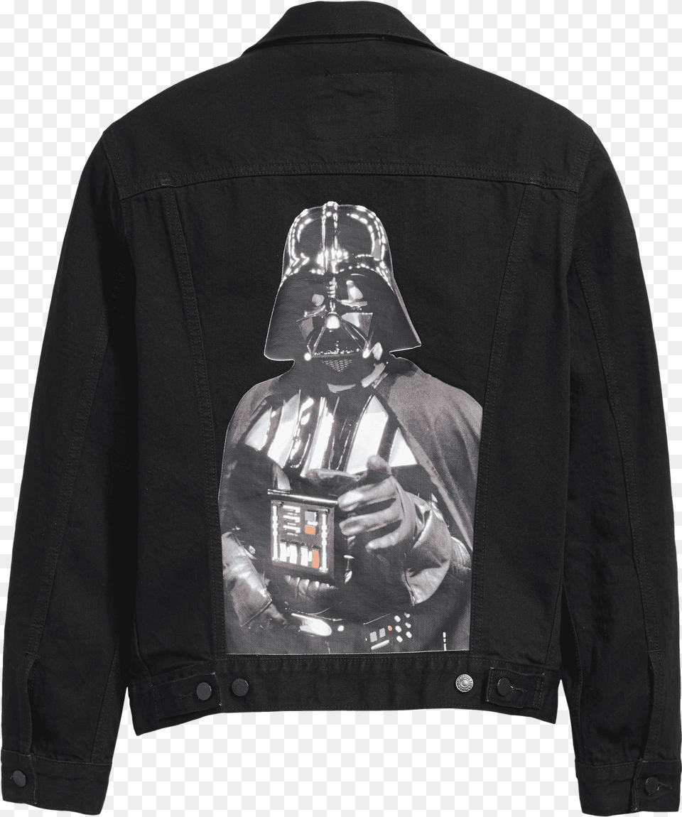 Leviquots X Star Wars Darth Vader Black Denim Jacket Levis Star Wars Darth Vader, Clothing, Coat, Adult, Male Free Transparent Png