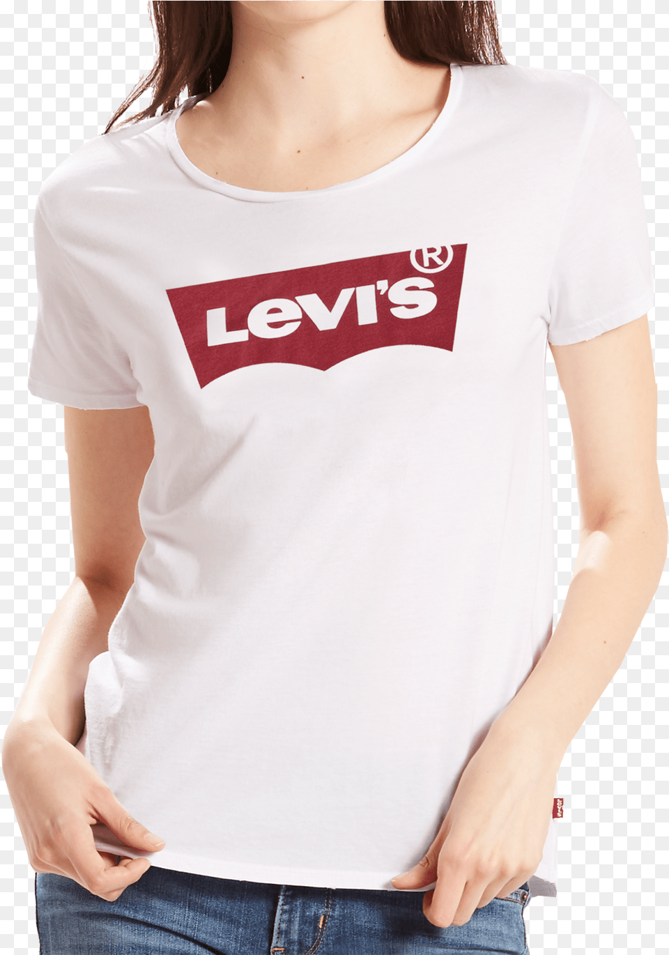 Levis Shirt Weiss Ss Batwing Frontansicht Clothing, T-shirt, Jeans, Pants Free Png