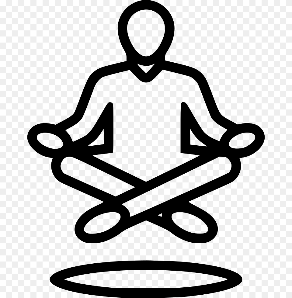 Levitate Meditate Guru Icon, Stencil, Bow, Weapon Png Image