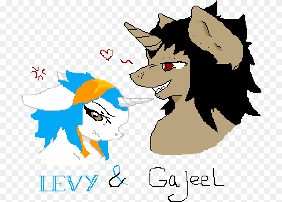 Levy And Gajeel As Mlp Download Cartoon, Animal, Bird, Jay, Person Png