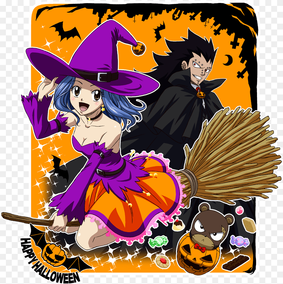 Levy Mcgarden And Gajeel Halloween, Publication, Book, Comics, Adult Png Image