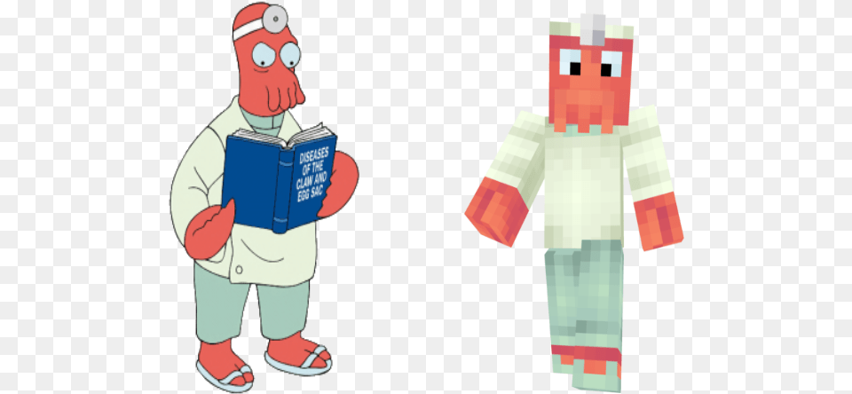 Lewgpng Dr Zoidberg Minecraft Skin, Person, Baby, Clothing, Footwear Png Image