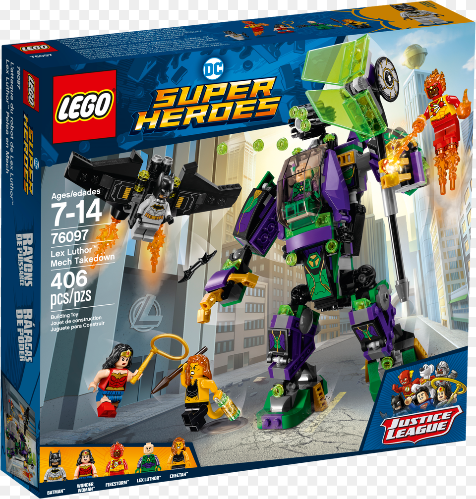 Lex Luthor Mech Takedown Lego Set, Robot, Person, Baby, Boy Png