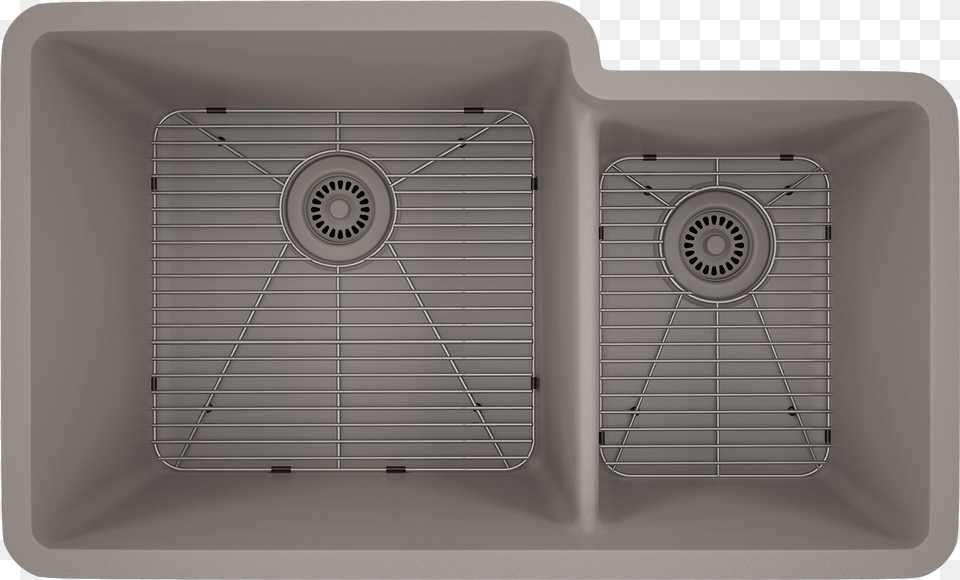 Lexicon Platinum 6040 Quartz Composite Sink Dehumidifier, Double Sink, Drain Png Image