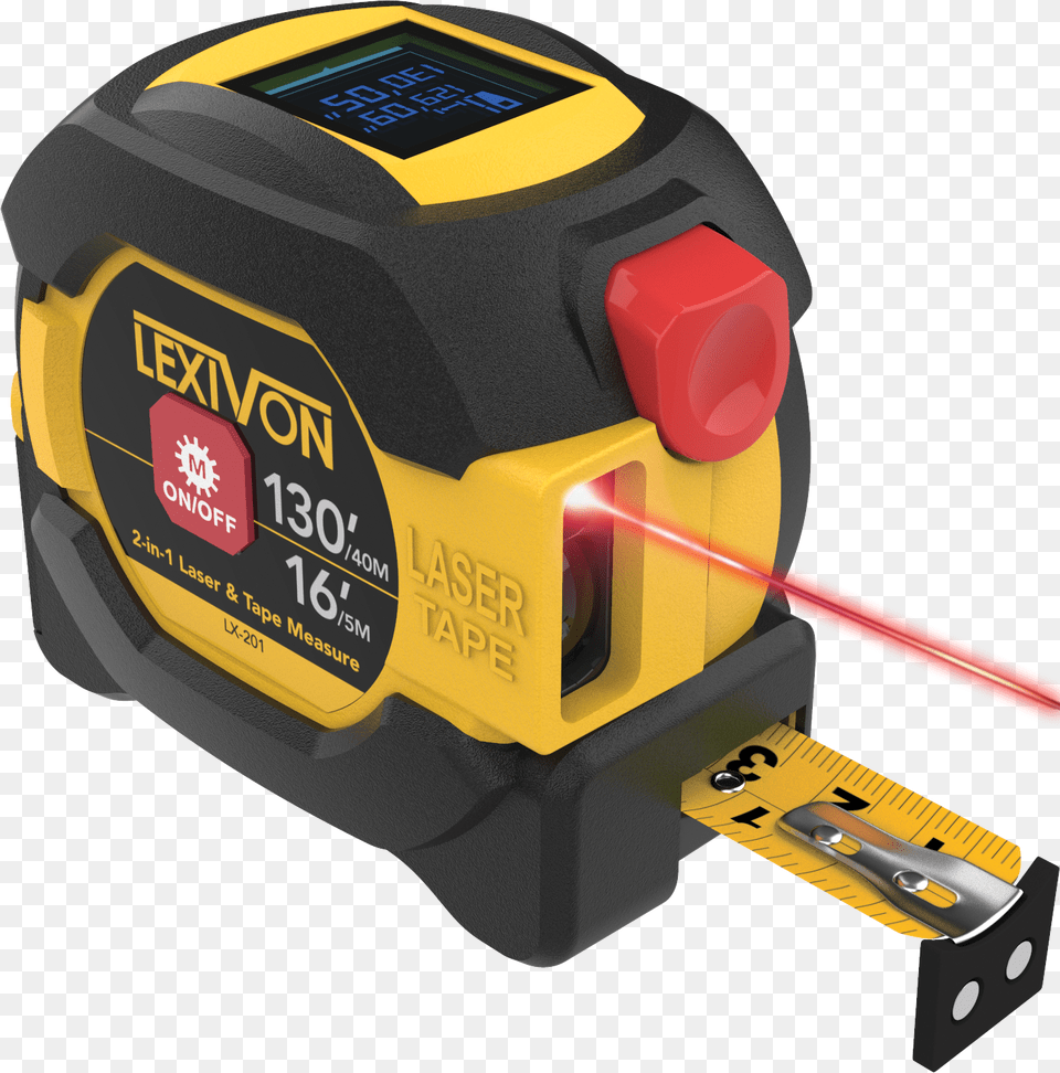 Lexivon 2 In 1 Digital Laser Tape Measure Distance Meter Tape, Light, Computer Hardware, Electronics, Hardware Free Png Download