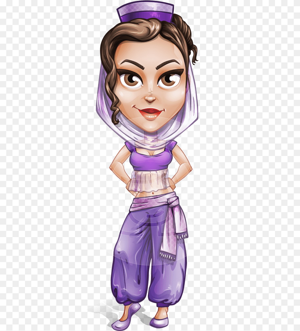 Leyla The Arab Beauty Male Arabic Characters Cartoon, Book, Comics, Purple, Publication Png Image