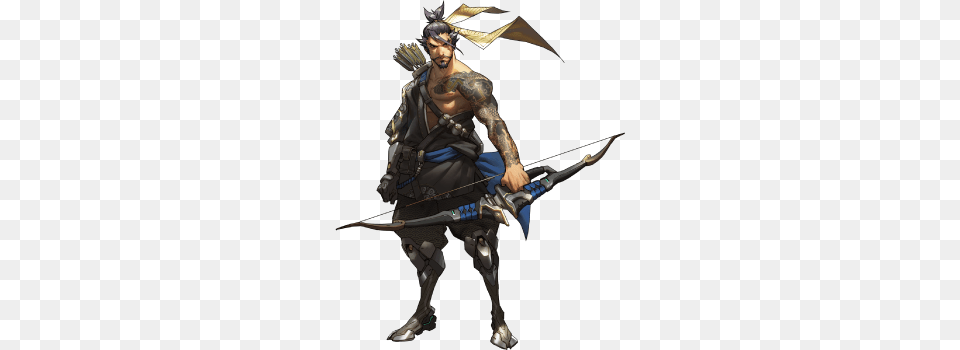 Lf Hanzo Shimada Find A Dragon Flight Rising, Weapon, Archer, Archery, Bow Free Png Download
