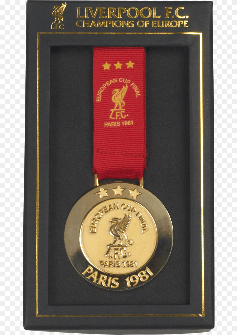 Lfc Paris 1981 Medal Gold Medal, Book, Publication, Gold Medal, Trophy Png Image