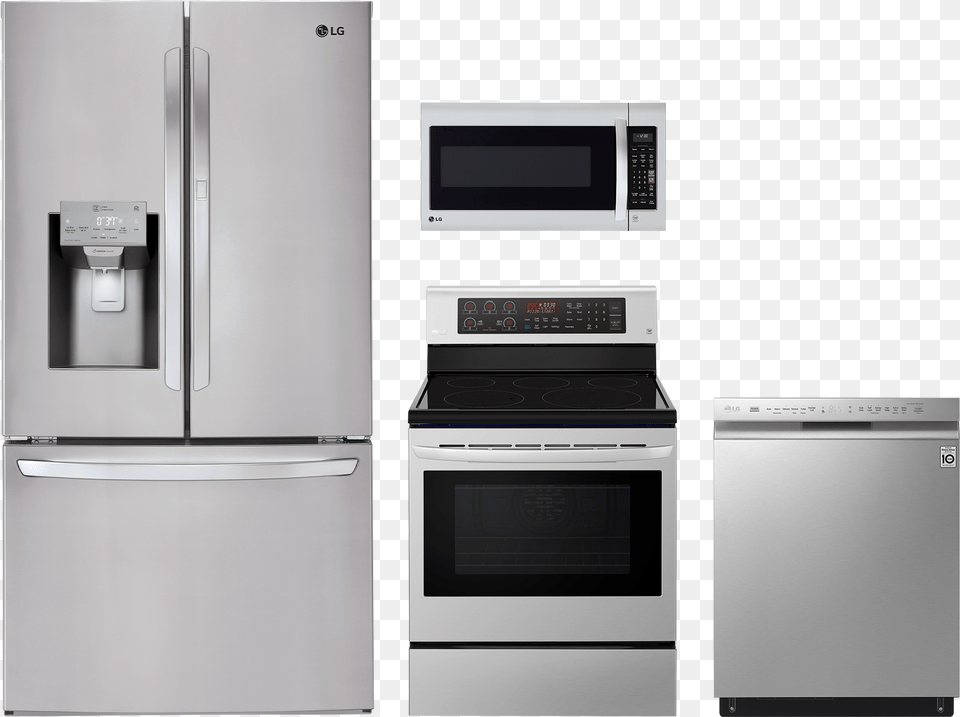 Lg 4 Piece Kitchen Suite, Appliance, Device, Electrical Device, Microwave Png