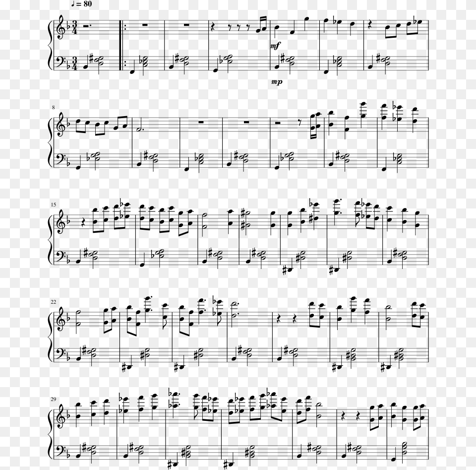 Lg Sheet Music 1 Of 2 Pages Far I Ll Go Piano Sheet, Gray Png