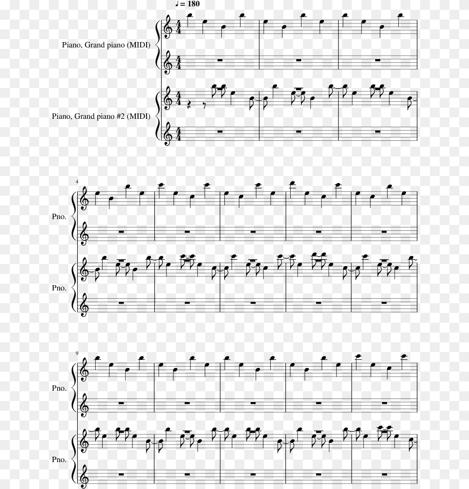 Lg Sheet Music 1 Of 6 Pages Sheet Music, Gray Free Png