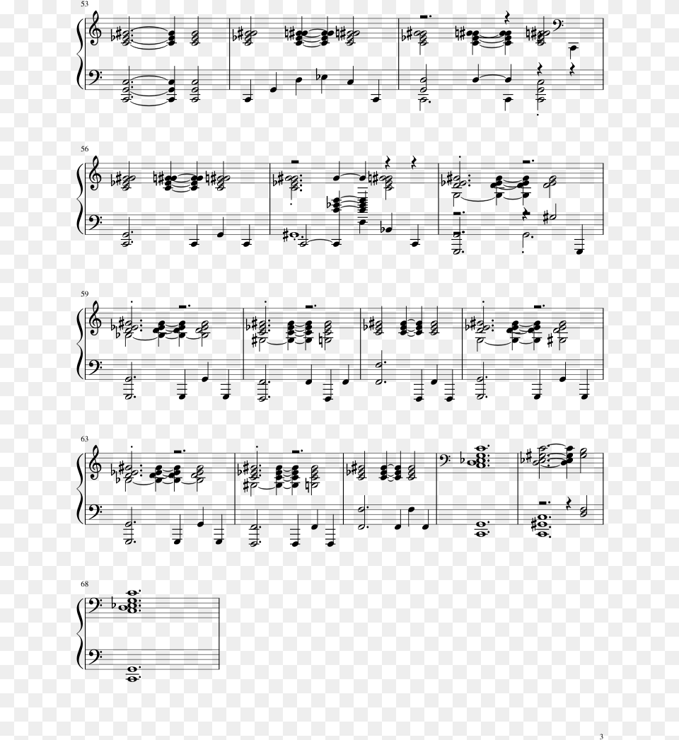 Lg Sheet Music 3 Of 3 Pages, Gray Free Png Download