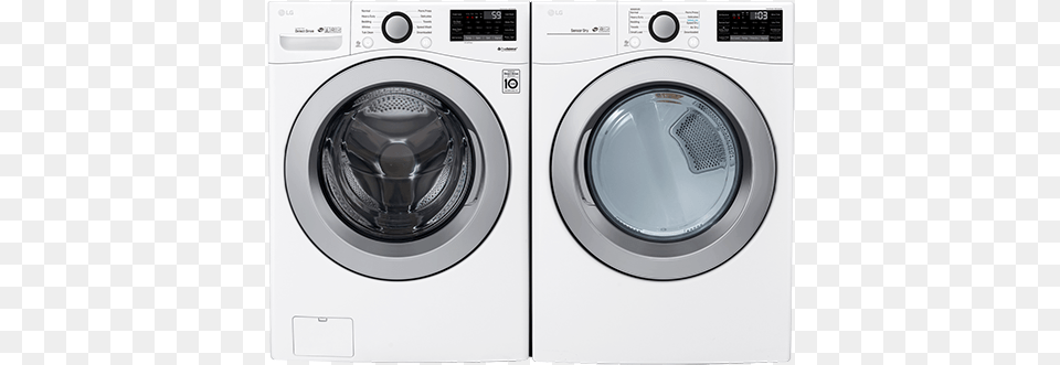 Lg Washer And Dryer White, Appliance, Device, Electrical Device Free Transparent Png