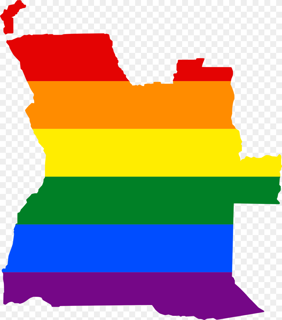 Lgbt Flag Map Of Angola, Person, Art, Graphics, Logo Png Image