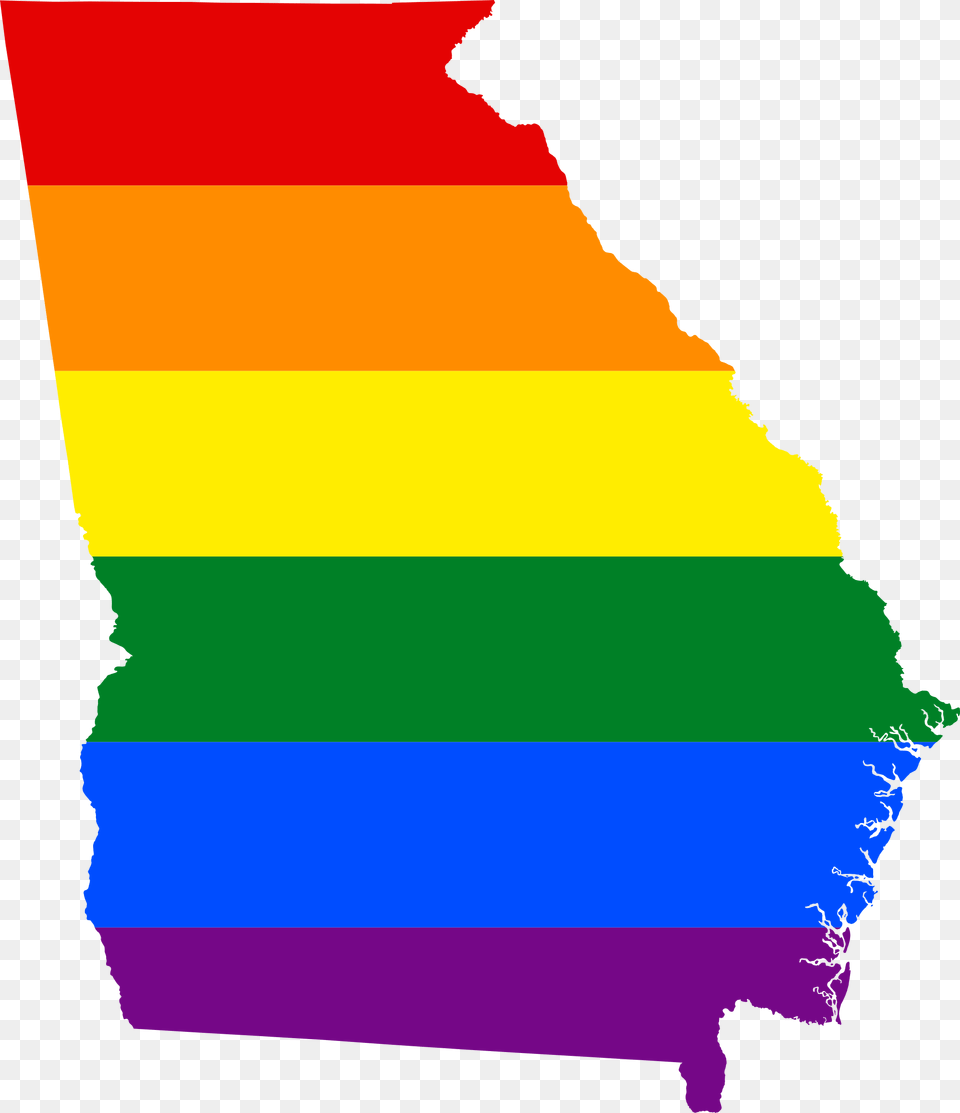 Lgbt Flag Map Of Georgia, Art, Graphics, Person Free Png
