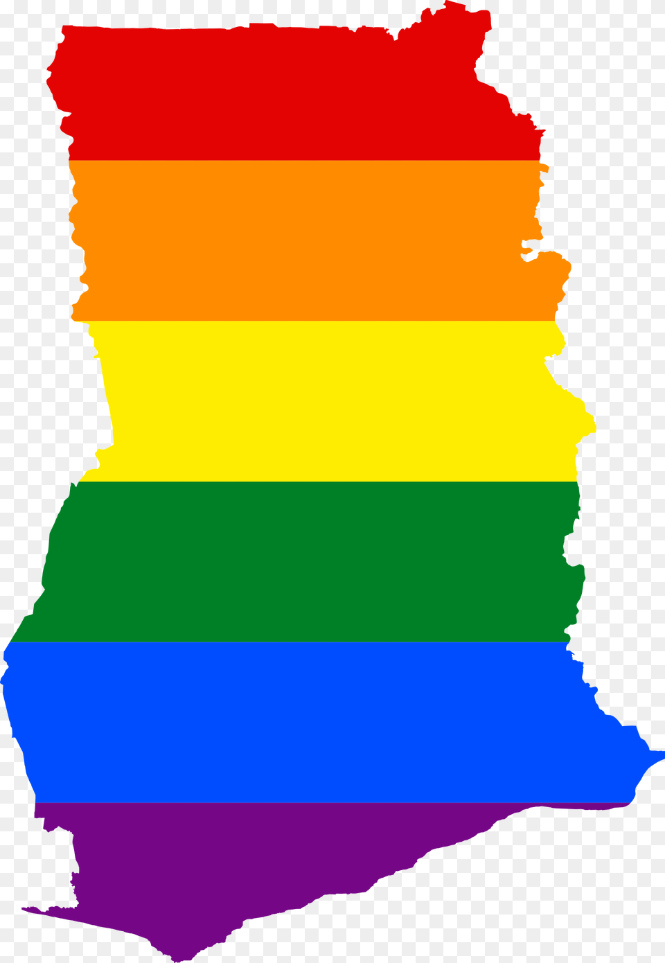 Lgbt Flag Map Of Ghana, Art, Graphics, Person Free Png