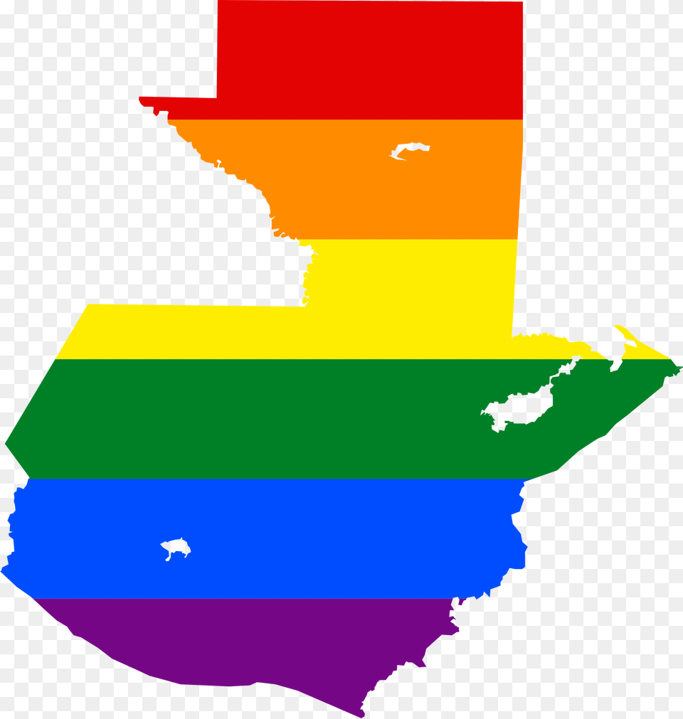 Lgbt Flag Map Of Guatemala, Person Free Png Download