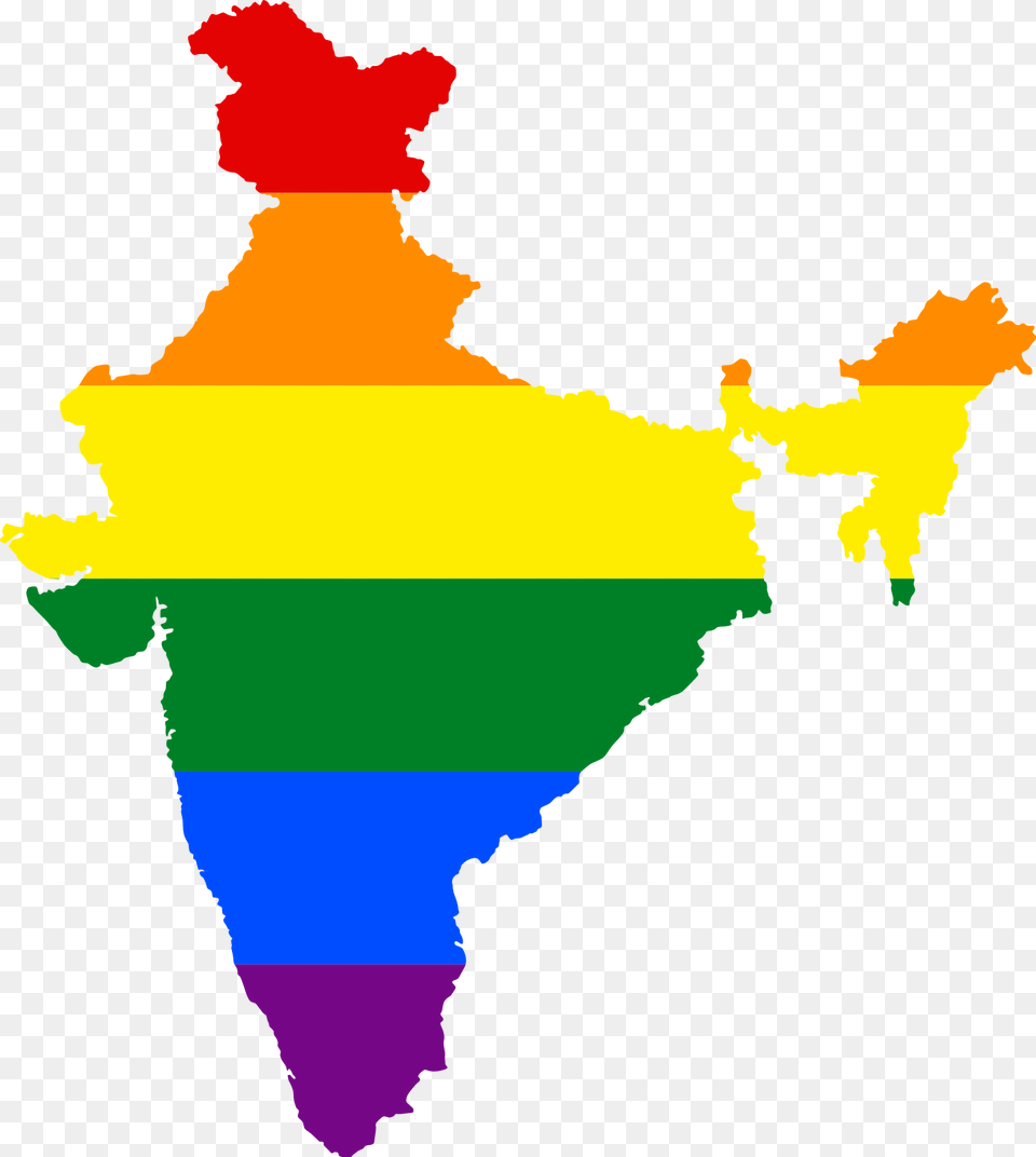 Lgbt Flag Map Of India, Chart, Plot, Person, Atlas Free Transparent Png