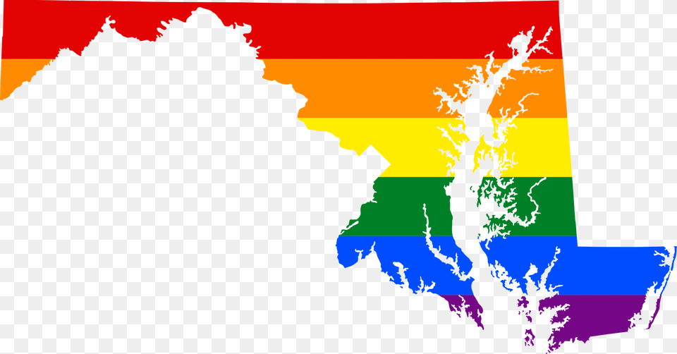 Lgbt Flag Map Of Maryland State Of Maryland Vector, Art, Graphics, Modern Art, Silhouette Png Image