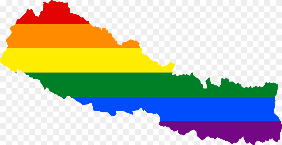 Lgbt Flag Map Of Nepal, Nature, Outdoors, Sky Free Png