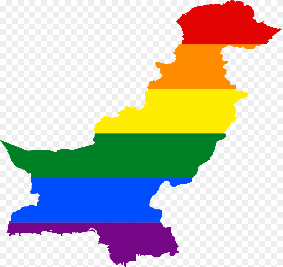 Lgbt Flag Map Of Pakistan Pakistan Map Svg, Chart, Plot, Person, Outdoors Free Transparent Png