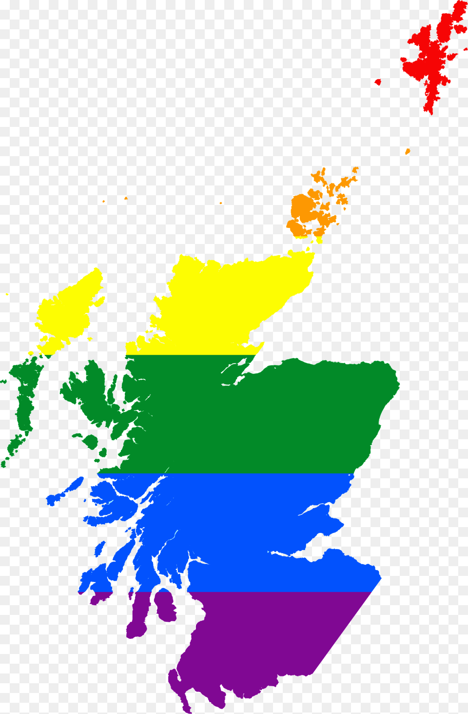 Lgbt Flag Map Of Scotland Population Distribution Of Scotland, Chart, Plot, Atlas, Diagram Free Transparent Png